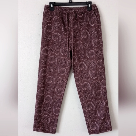 NWT Zara Women's Paisley Print Straight Pants. Size S. Color Purple. - Picture 2 of 12